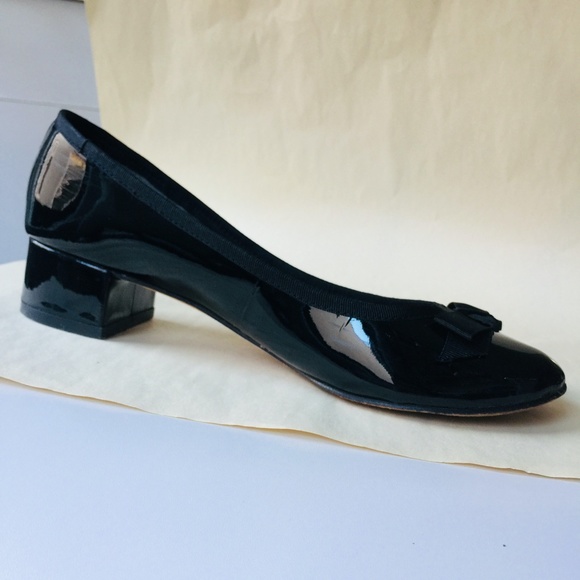 STEVEN by STEVE MADDEN Y2K Patent Leather Lunette Pump with Bow Size 7 Black VTG - Picture 3 of 10
